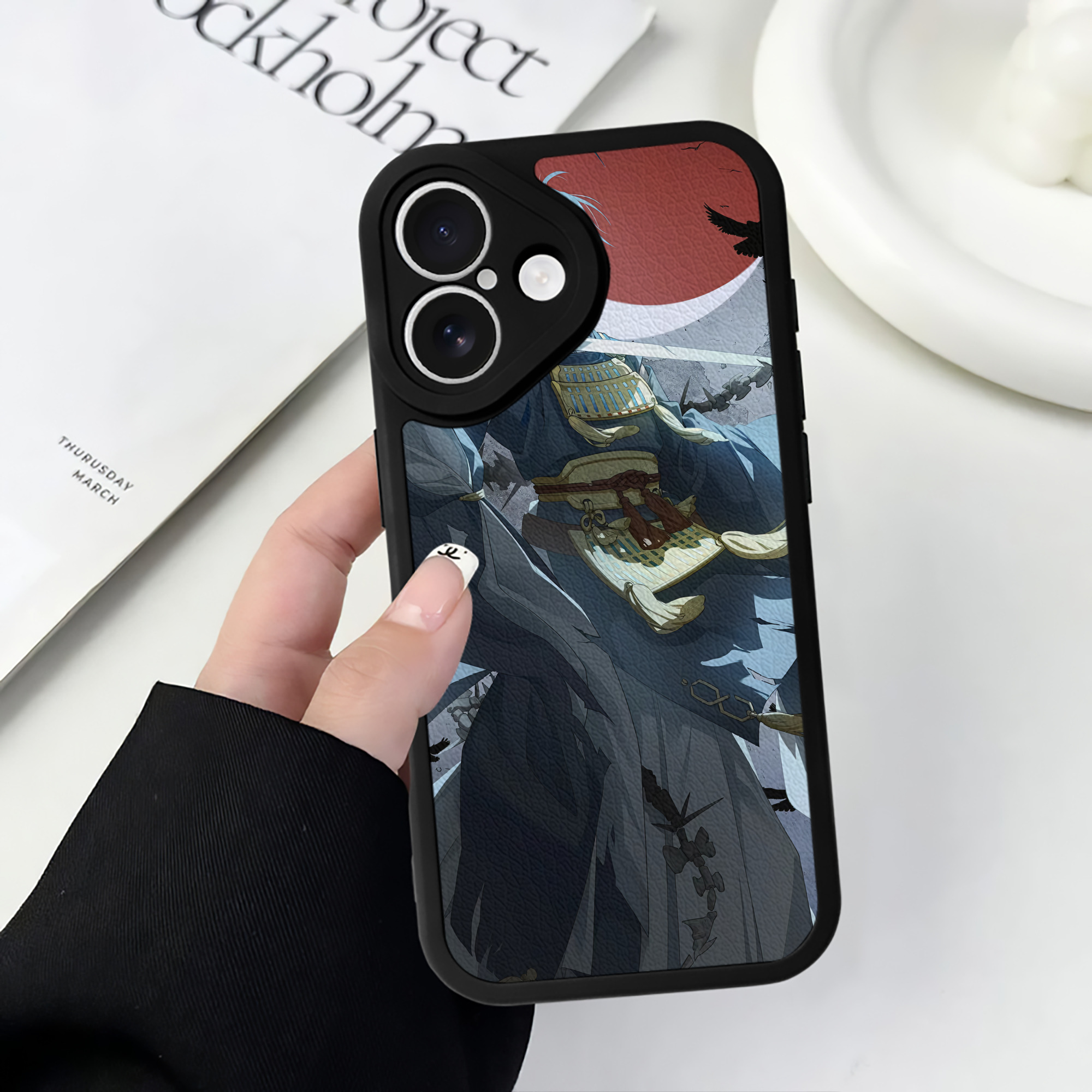 （画像用） 刀剣乱舞 Touken Ranbu 【iPhone 16シリーズ対応】シリコンスマホケース（レザー調） 材質：シリコン